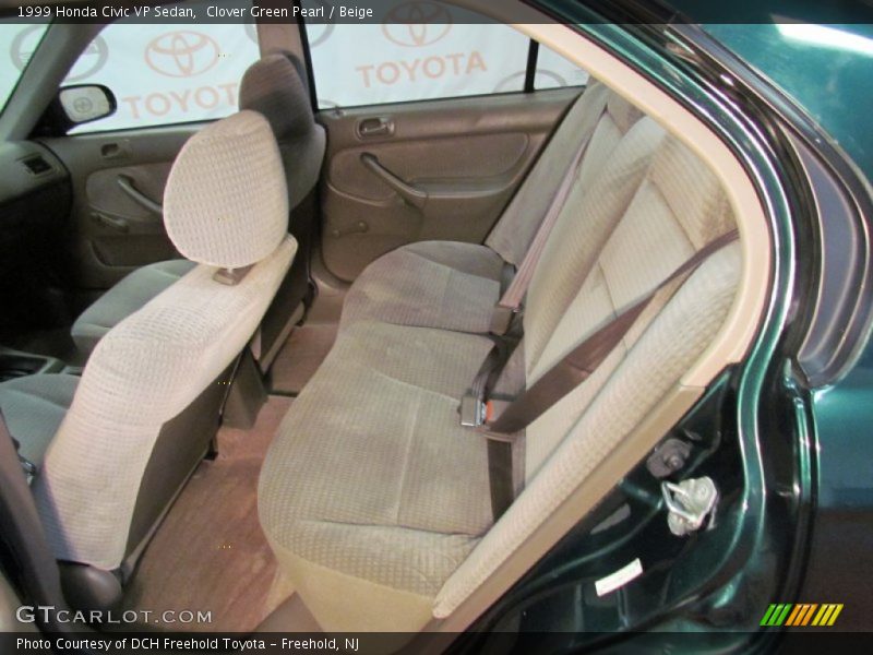 Clover Green Pearl / Beige 1999 Honda Civic VP Sedan