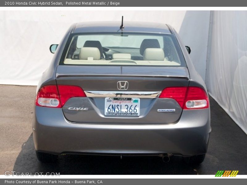 Polished Metal Metallic / Beige 2010 Honda Civic Hybrid Sedan