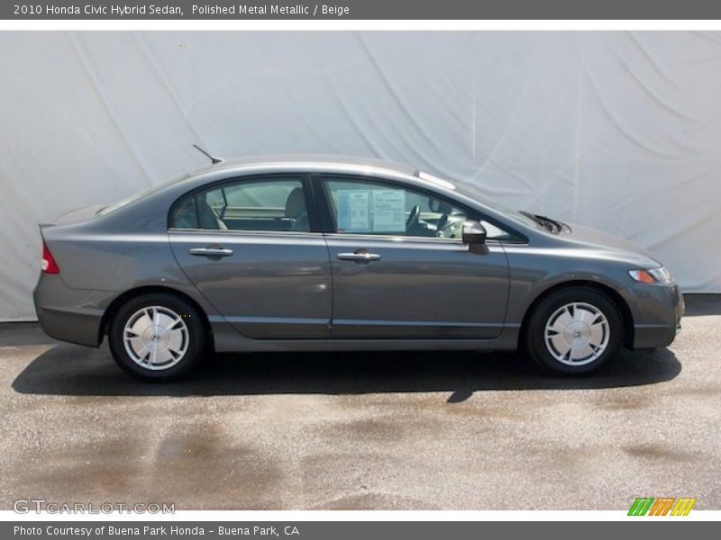 Polished Metal Metallic / Beige 2010 Honda Civic Hybrid Sedan