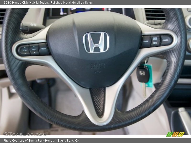 Polished Metal Metallic / Beige 2010 Honda Civic Hybrid Sedan