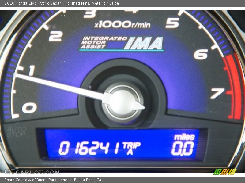 Polished Metal Metallic / Beige 2010 Honda Civic Hybrid Sedan