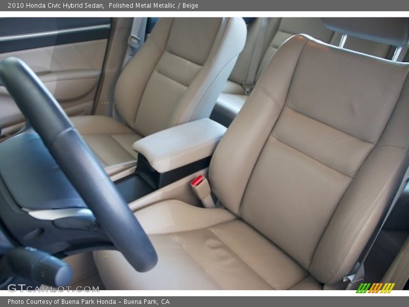 Polished Metal Metallic / Beige 2010 Honda Civic Hybrid Sedan