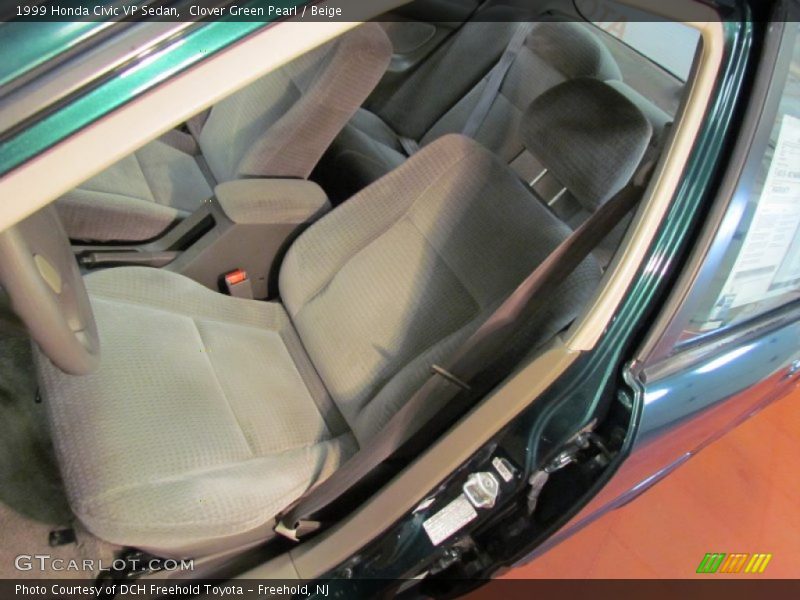 Clover Green Pearl / Beige 1999 Honda Civic VP Sedan