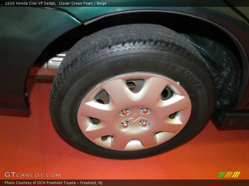 Clover Green Pearl / Beige 1999 Honda Civic VP Sedan