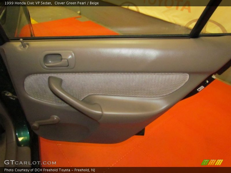 Clover Green Pearl / Beige 1999 Honda Civic VP Sedan