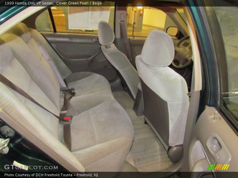 Clover Green Pearl / Beige 1999 Honda Civic VP Sedan