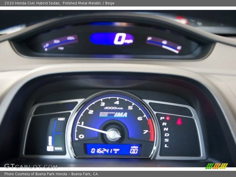 Polished Metal Metallic / Beige 2010 Honda Civic Hybrid Sedan