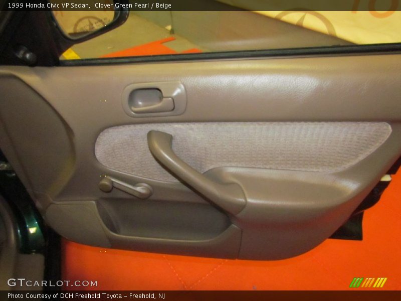Clover Green Pearl / Beige 1999 Honda Civic VP Sedan