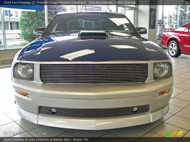 Vista Blue Metallic / Dark Charcoal 2008 Ford Mustang GT Premium Coupe Regency Glassback