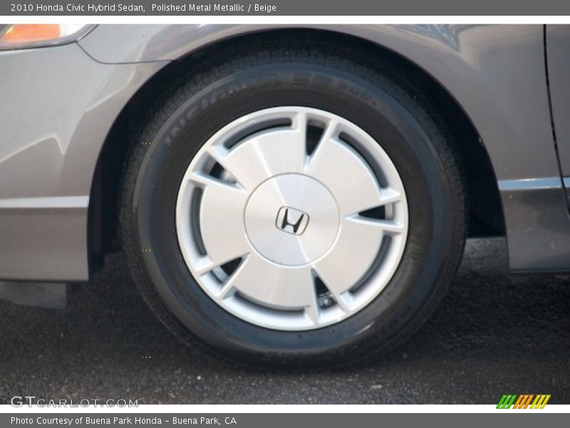 Polished Metal Metallic / Beige 2010 Honda Civic Hybrid Sedan