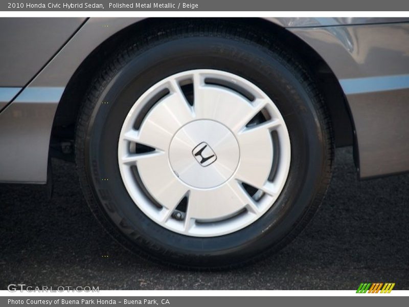 Polished Metal Metallic / Beige 2010 Honda Civic Hybrid Sedan