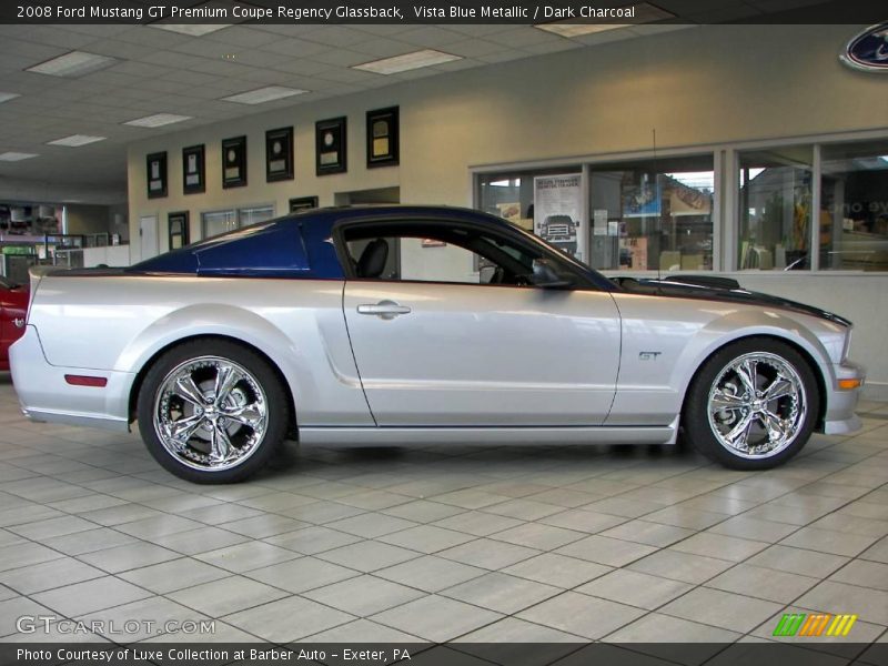 Vista Blue Metallic / Dark Charcoal 2008 Ford Mustang GT Premium Coupe Regency Glassback