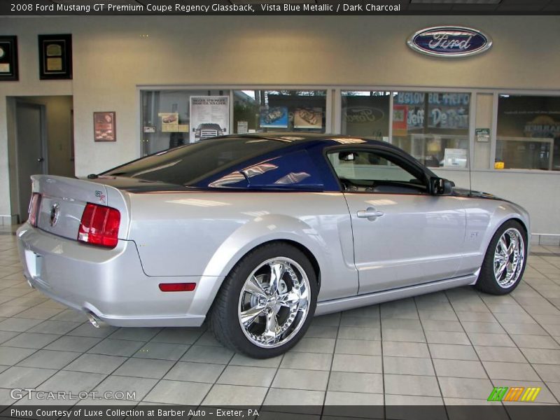 Vista Blue Metallic / Dark Charcoal 2008 Ford Mustang GT Premium Coupe Regency Glassback