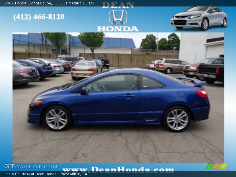 Fiji Blue Metallic / Black 2007 Honda Civic Si Coupe