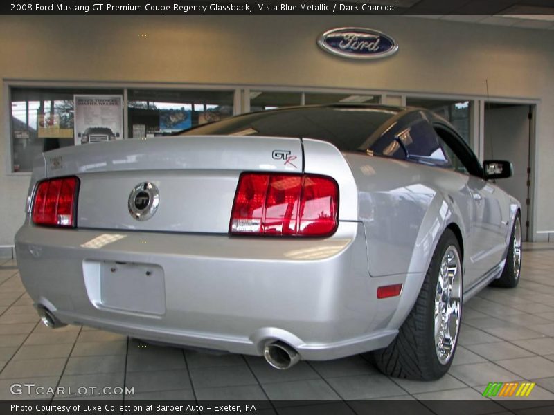 Vista Blue Metallic / Dark Charcoal 2008 Ford Mustang GT Premium Coupe Regency Glassback