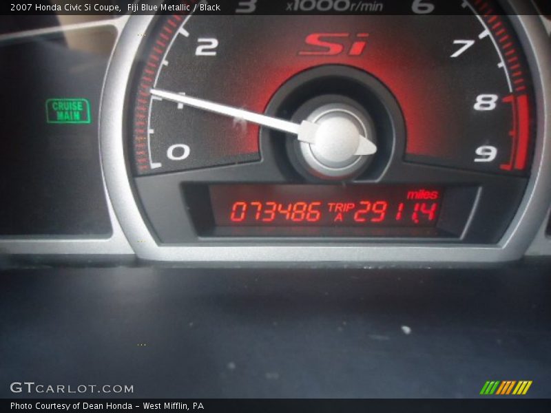 Fiji Blue Metallic / Black 2007 Honda Civic Si Coupe