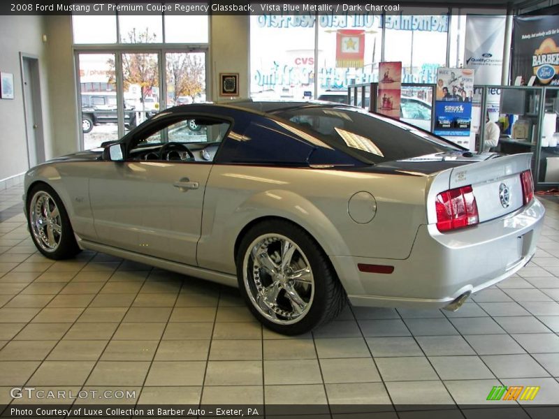 Vista Blue Metallic / Dark Charcoal 2008 Ford Mustang GT Premium Coupe Regency Glassback