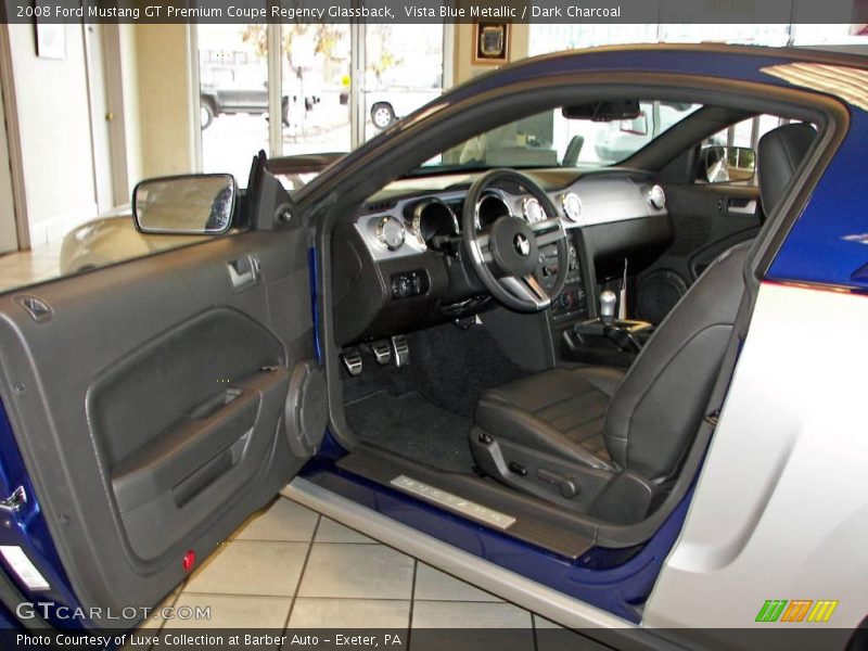 Vista Blue Metallic / Dark Charcoal 2008 Ford Mustang GT Premium Coupe Regency Glassback