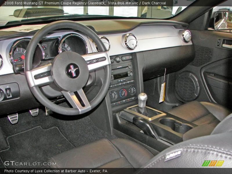 Vista Blue Metallic / Dark Charcoal 2008 Ford Mustang GT Premium Coupe Regency Glassback