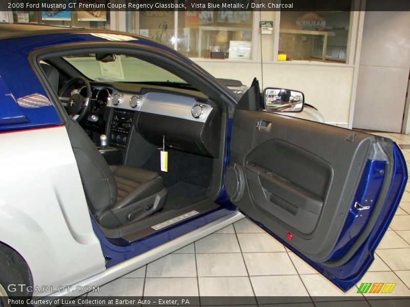 Vista Blue Metallic / Dark Charcoal 2008 Ford Mustang GT Premium Coupe Regency Glassback
