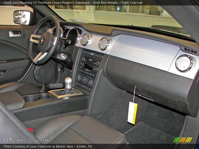 Vista Blue Metallic / Dark Charcoal 2008 Ford Mustang GT Premium Coupe Regency Glassback