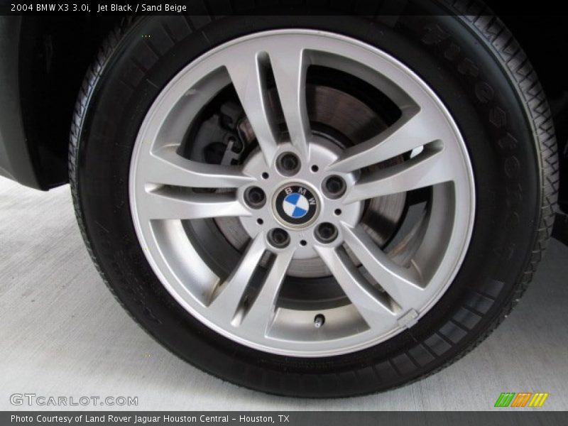 Jet Black / Sand Beige 2004 BMW X3 3.0i