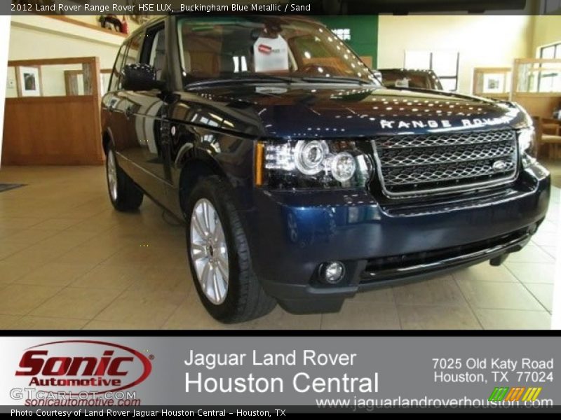 Buckingham Blue Metallic / Sand 2012 Land Rover Range Rover HSE LUX