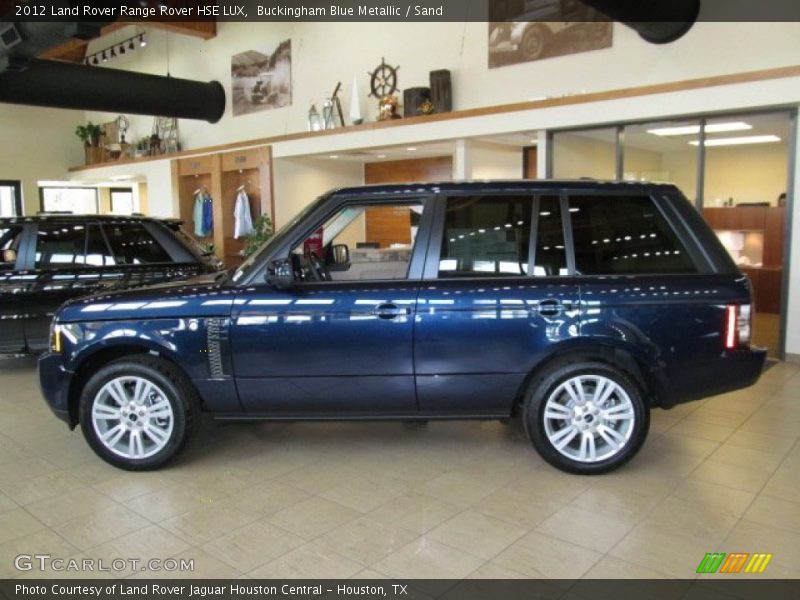 Buckingham Blue Metallic / Sand 2012 Land Rover Range Rover HSE LUX