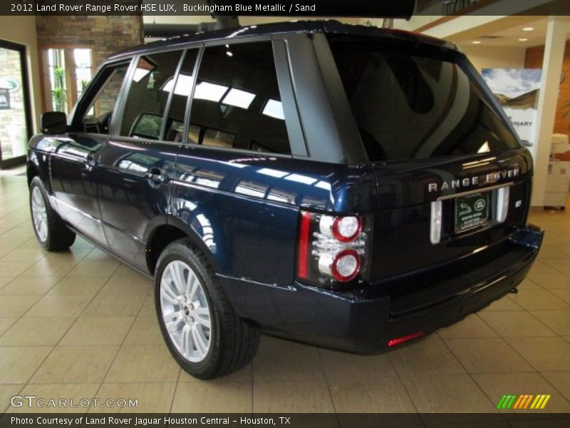 Buckingham Blue Metallic / Sand 2012 Land Rover Range Rover HSE LUX