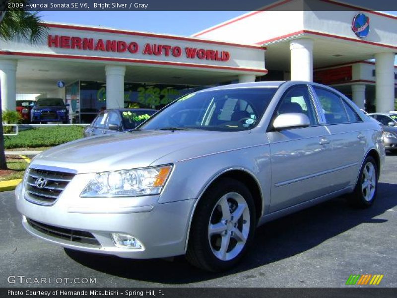 Bright Silver / Gray 2009 Hyundai Sonata SE V6