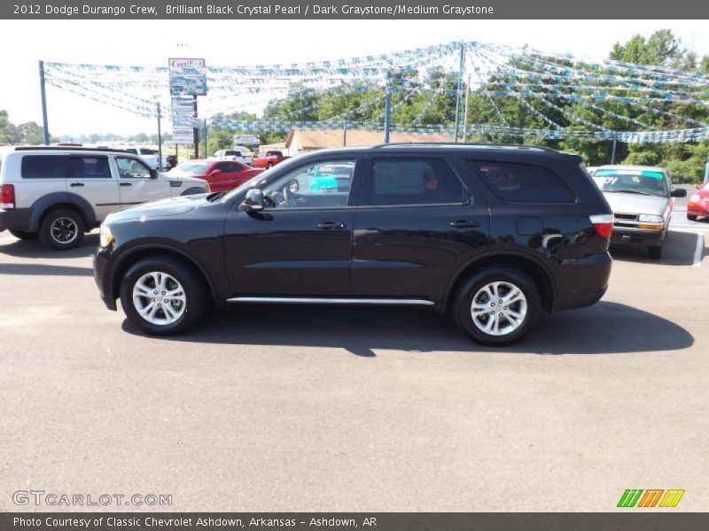 Brilliant Black Crystal Pearl / Dark Graystone/Medium Graystone 2012 Dodge Durango Crew
