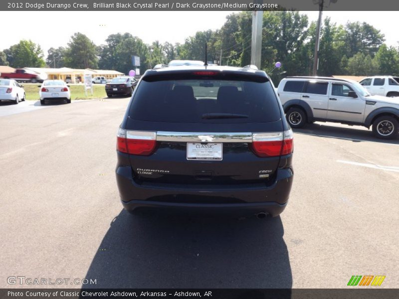 Brilliant Black Crystal Pearl / Dark Graystone/Medium Graystone 2012 Dodge Durango Crew