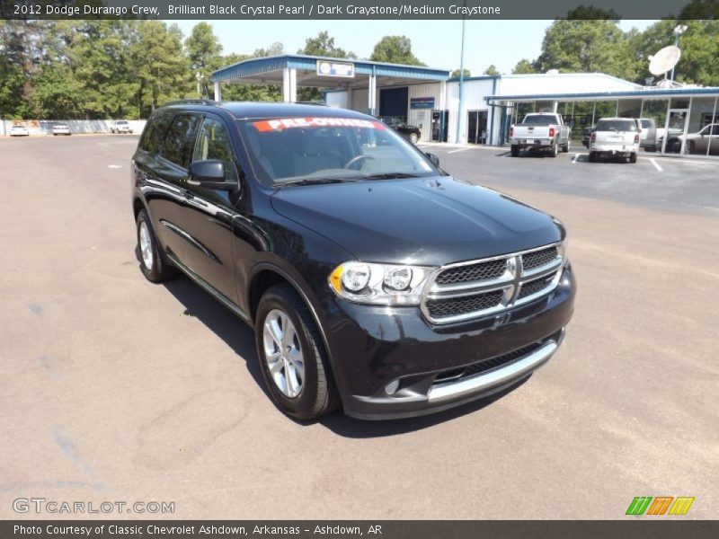 Brilliant Black Crystal Pearl / Dark Graystone/Medium Graystone 2012 Dodge Durango Crew