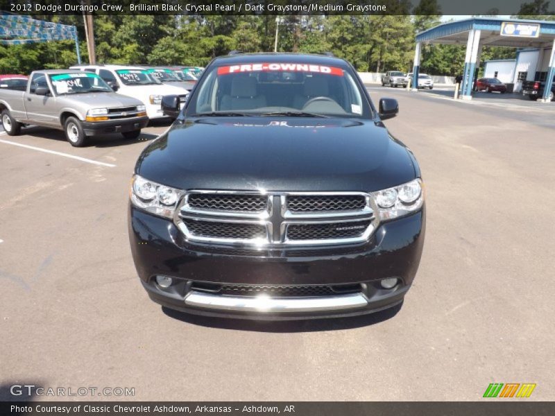 Brilliant Black Crystal Pearl / Dark Graystone/Medium Graystone 2012 Dodge Durango Crew