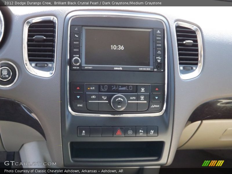 Brilliant Black Crystal Pearl / Dark Graystone/Medium Graystone 2012 Dodge Durango Crew