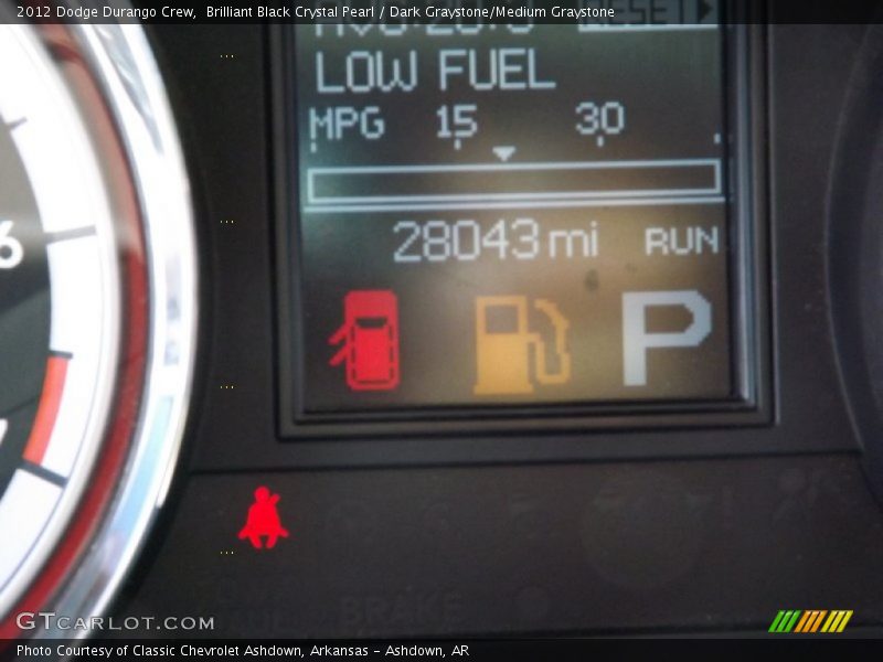 Brilliant Black Crystal Pearl / Dark Graystone/Medium Graystone 2012 Dodge Durango Crew