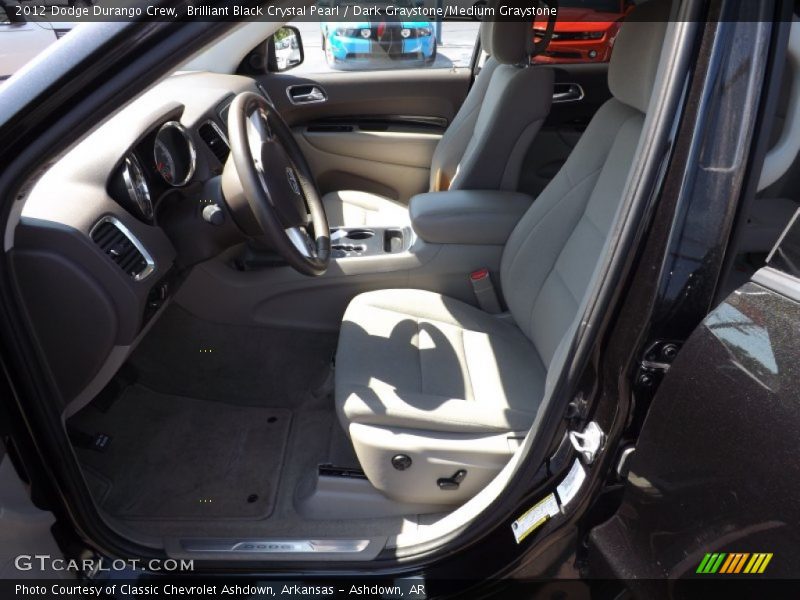 Brilliant Black Crystal Pearl / Dark Graystone/Medium Graystone 2012 Dodge Durango Crew