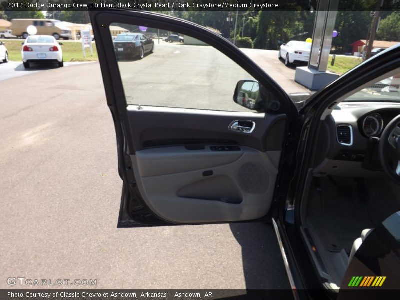 Brilliant Black Crystal Pearl / Dark Graystone/Medium Graystone 2012 Dodge Durango Crew