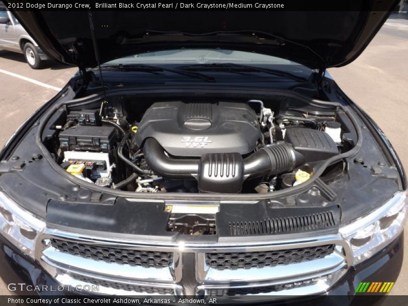 Brilliant Black Crystal Pearl / Dark Graystone/Medium Graystone 2012 Dodge Durango Crew