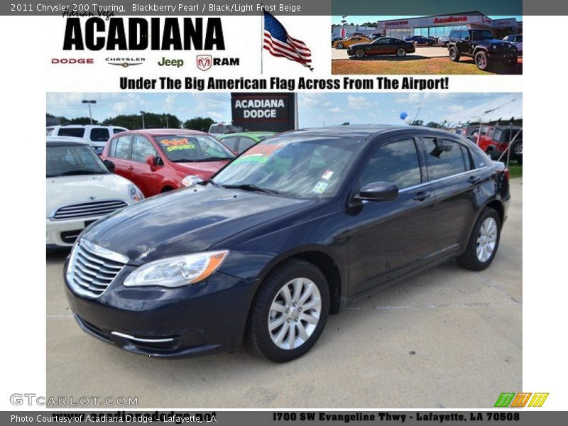 Blackberry Pearl / Black/Light Frost Beige 2011 Chrysler 200 Touring