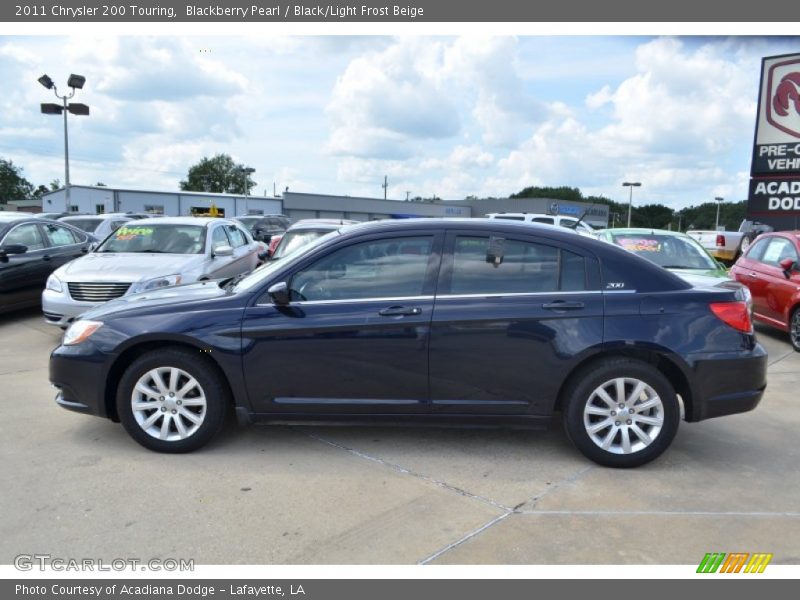 Blackberry Pearl / Black/Light Frost Beige 2011 Chrysler 200 Touring