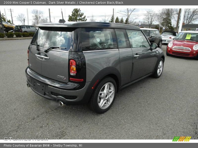 Dark Silver Metallic / Checkered Carbon Black/Black 2009 Mini Cooper S Clubman