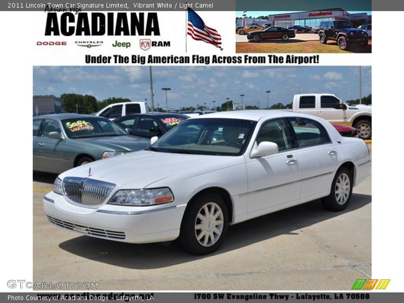 Vibrant White / Light Camel 2011 Lincoln Town Car Signature Limited