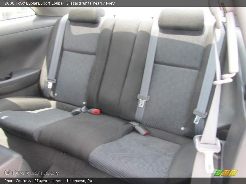 Rear Seat of 2008 Solara Sport Coupe