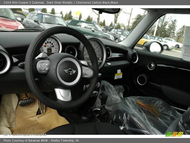 Dark Silver Metallic / Checkered Carbon Black/Black 2009 Mini Cooper S Clubman
