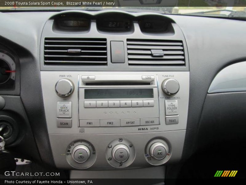 Controls of 2008 Solara Sport Coupe