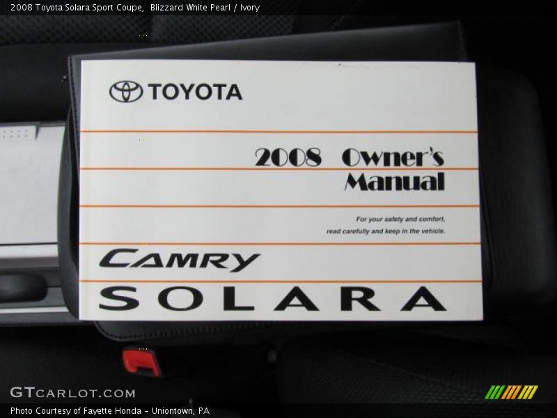 Blizzard White Pearl / Ivory 2008 Toyota Solara Sport Coupe