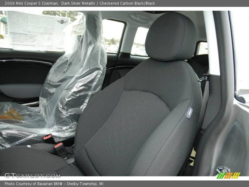 Dark Silver Metallic / Checkered Carbon Black/Black 2009 Mini Cooper S Clubman