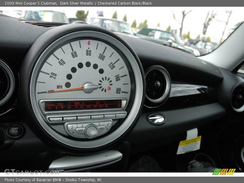 Dark Silver Metallic / Checkered Carbon Black/Black 2009 Mini Cooper S Clubman
