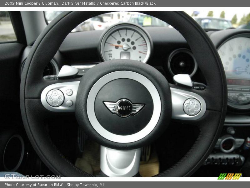 Dark Silver Metallic / Checkered Carbon Black/Black 2009 Mini Cooper S Clubman